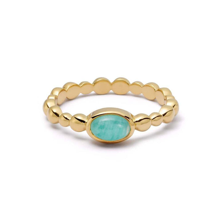 Daisy London Gold Plate Healing Stone Bobble Ring