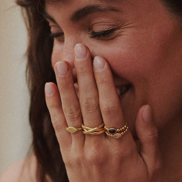 Daisy London Gold Plate Healing Stone Bobble Ring Additional Image - 10
