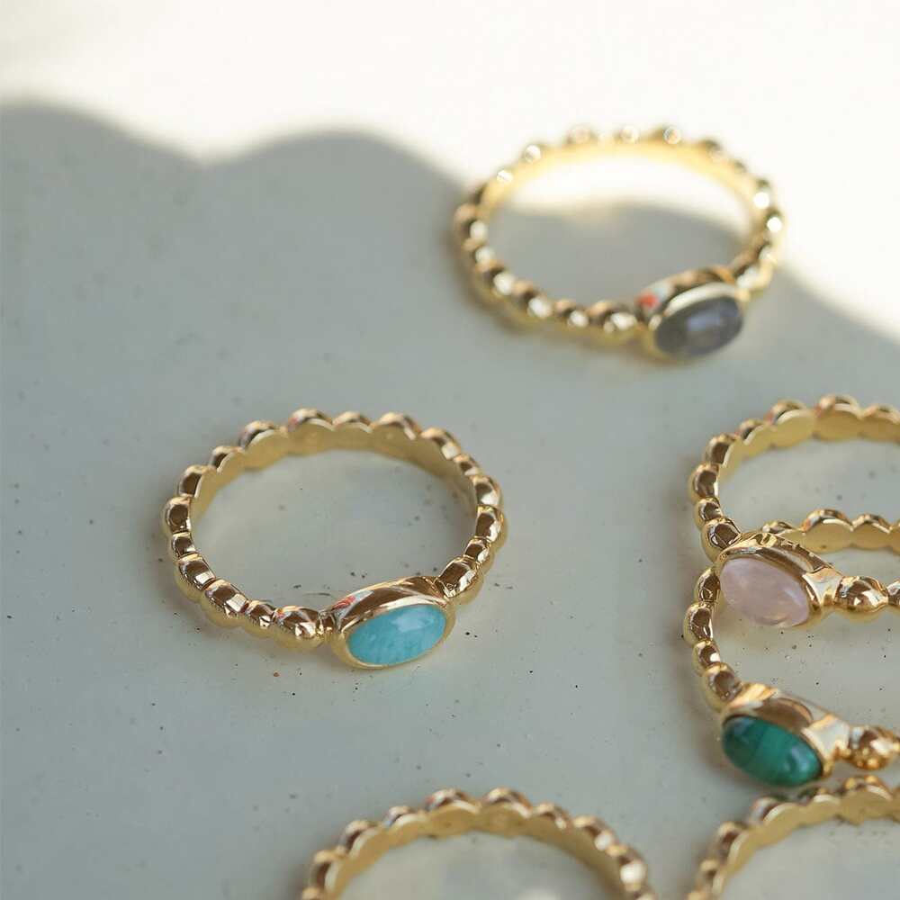 Daisy London Gold Plate Healing Stone Bobble Ring Additional Image - 8