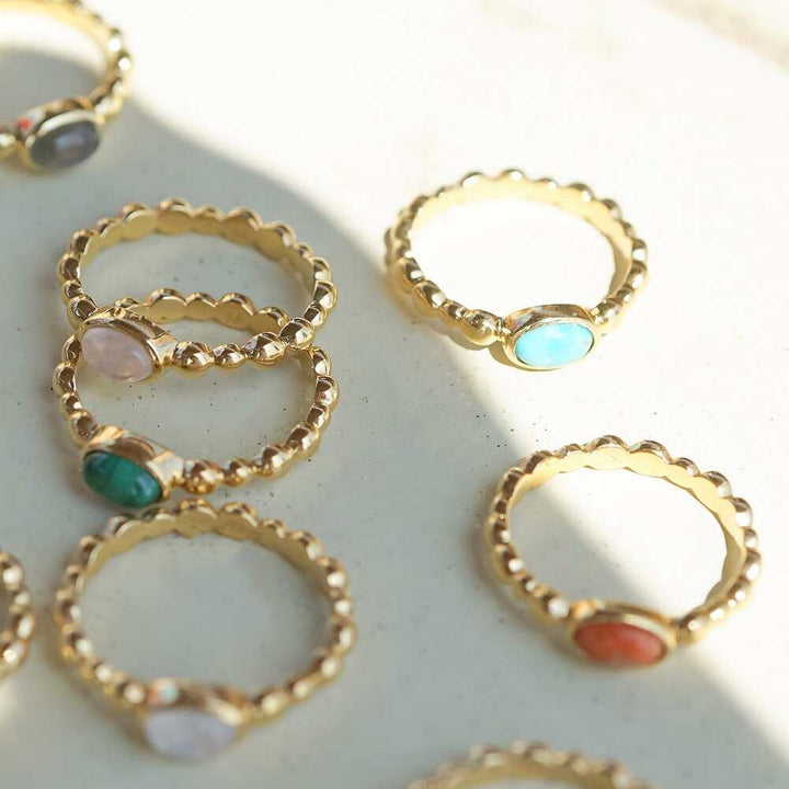 Daisy London Gold Plate Healing Stone Bobble Ring Additional Image - 7