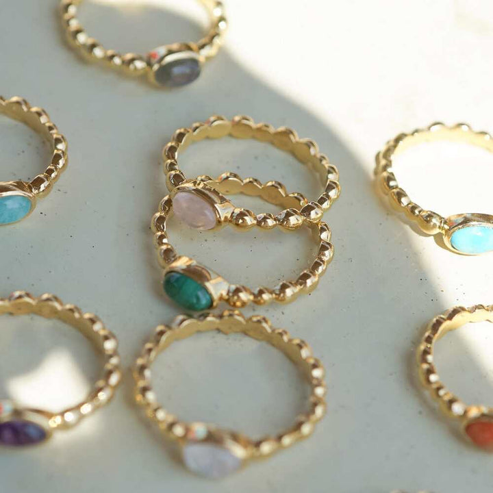Daisy London Gold Plate Healing Stone Bobble Ring Additional Image - 7