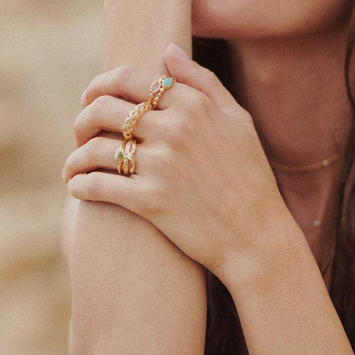 Daisy London Gold Plate Healing Stone Bobble Ring Additional Image - 4