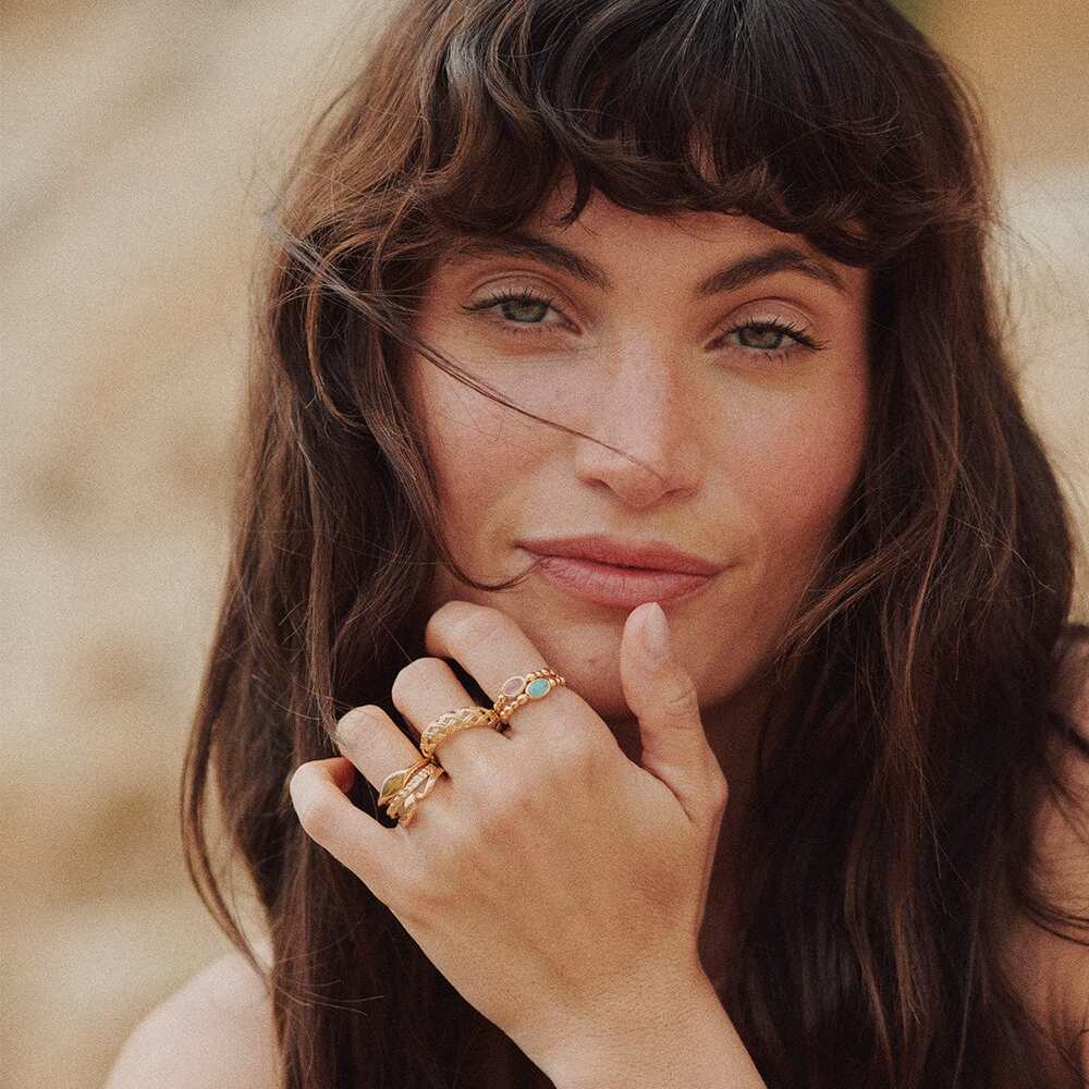 Daisy London Gold Plate Healing Stone Bobble Ring Additional Image - 2