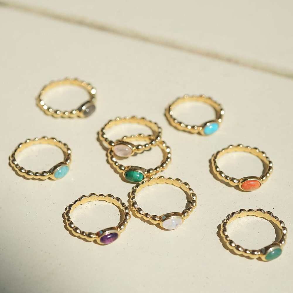 Daisy London Gold Plate Healing Stone Bobble Ring Additional Image - 10