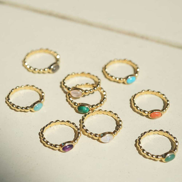 Daisy London Gold Plate Healing Stone Bobble Ring Additional Image - 10