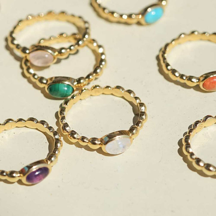 Daisy London Gold Plate Healing Stone Bobble Ring Additional Image - 5