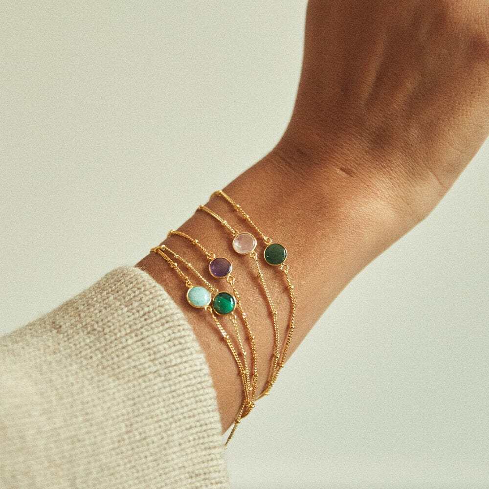 Daisy London Gold Plate Healing Stone Bracelet