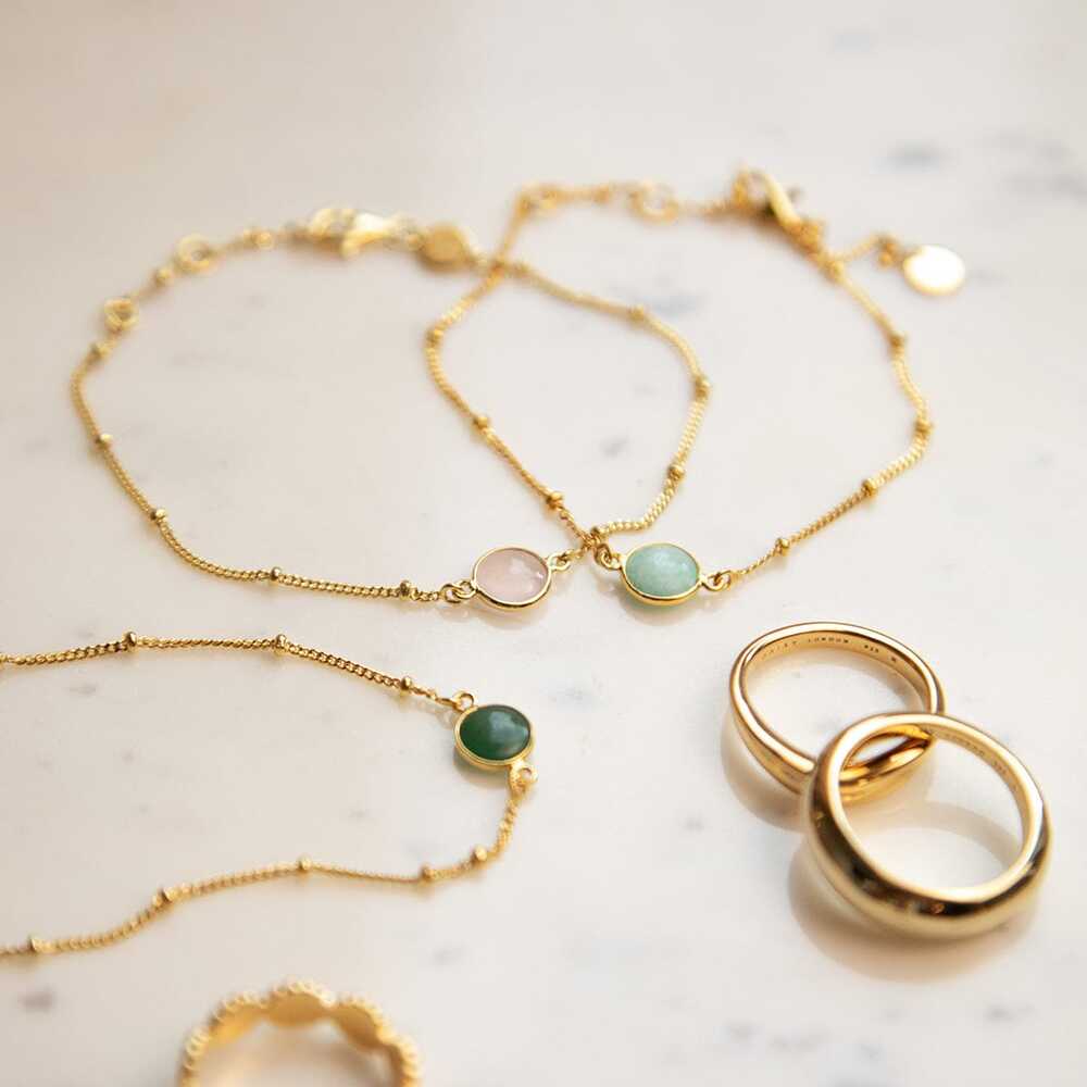 Daisy London Gold Plate Healing Stone Bracelet
