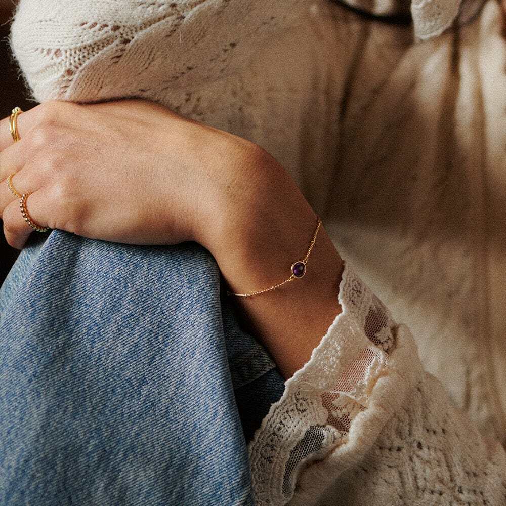 Daisy London Gold Plate Healing Stone Bracelet Additional Image - 2