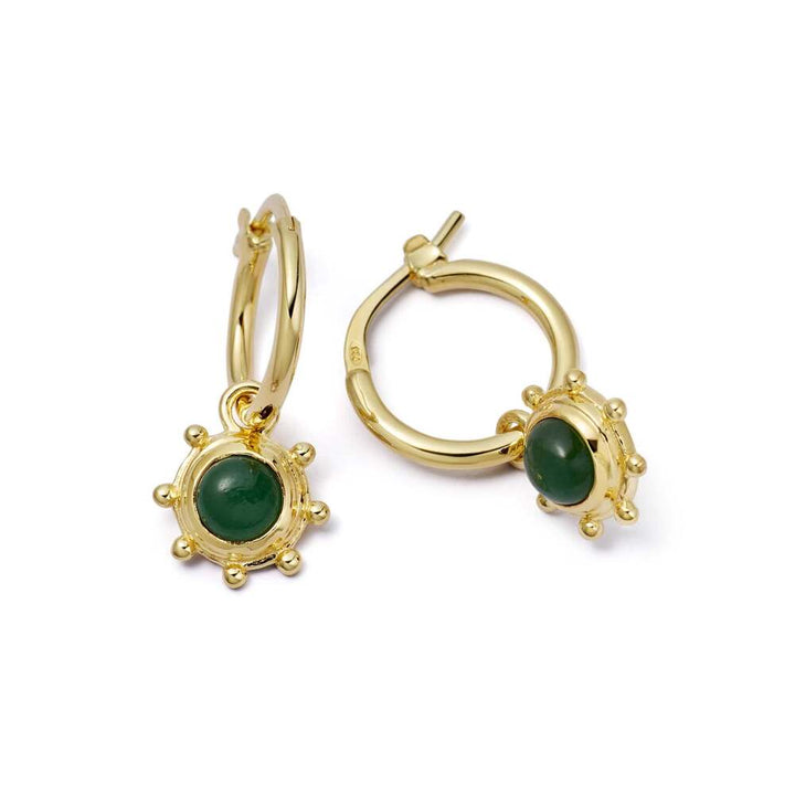 Daisy London Gold Plate Healing Stone Charm Earrings