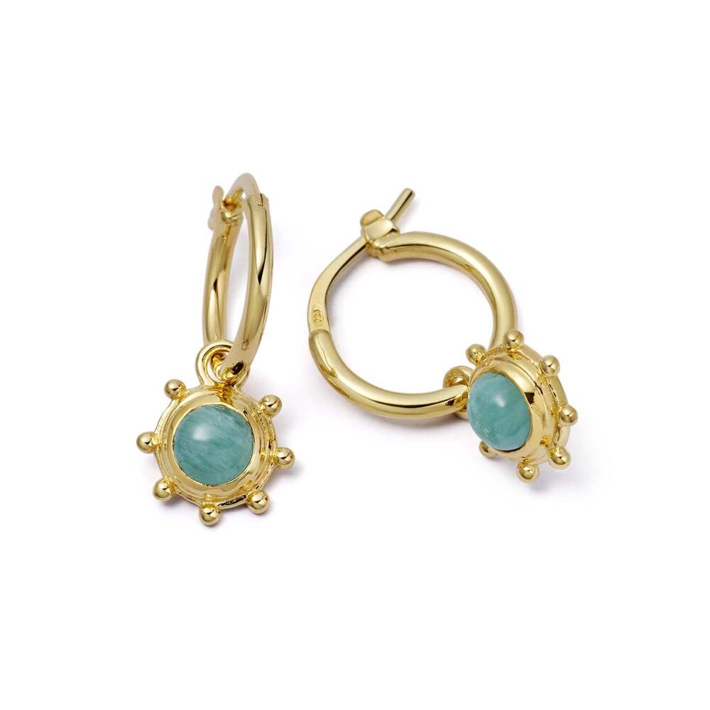 Daisy London Gold Plate Healing Stone Charm Earrings Additional Image - 11