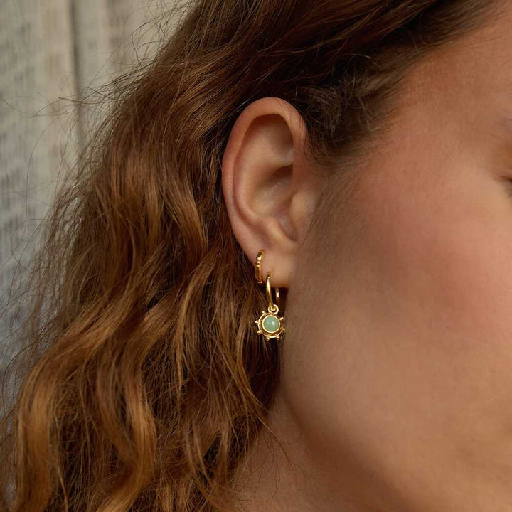 Daisy London Gold Plate Healing Stone Charm Earrings Additional Image - 12