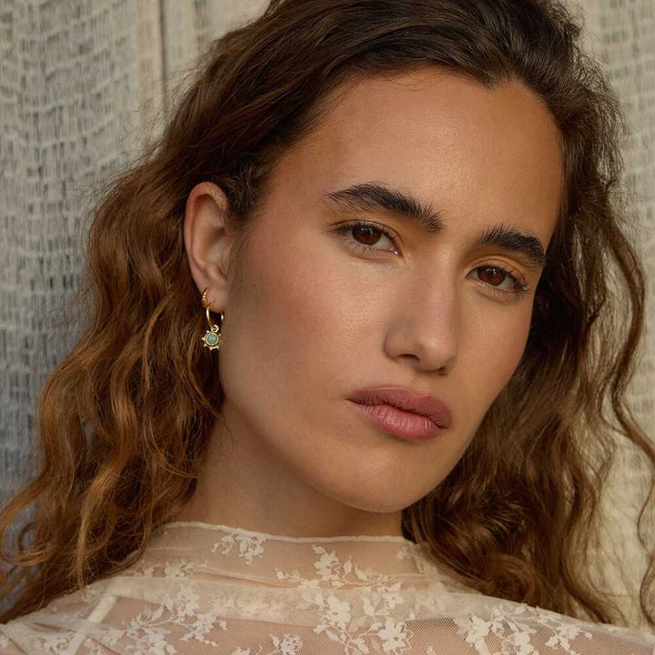 Daisy London Gold Plate Healing Stone Charm Earrings Additional Image - 14