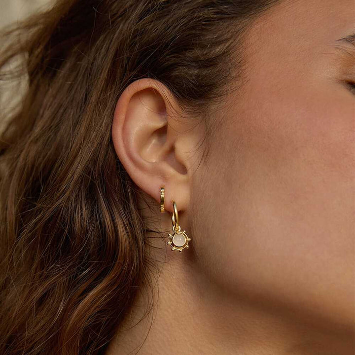 Daisy London Gold Plate Healing Stone Charm Earrings Additional Image - 16