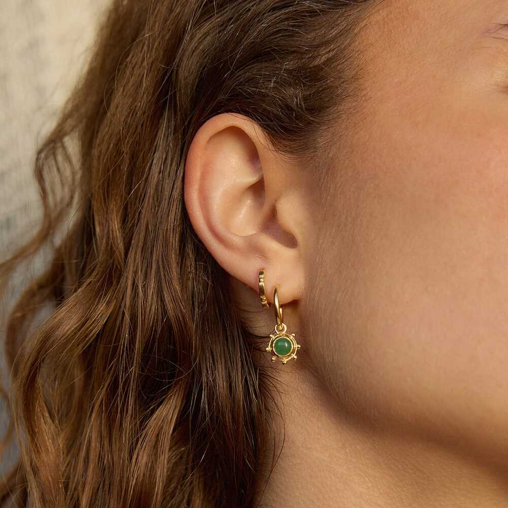 Daisy London Gold Plate Healing Stone Charm Earrings Additional Image - 1