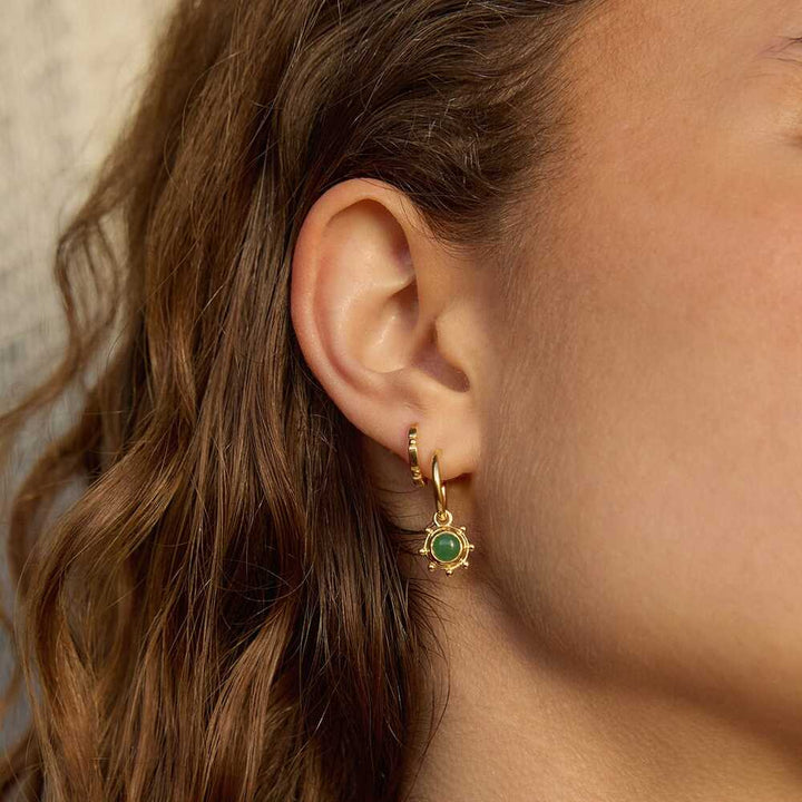 Daisy London Gold Plate Healing Stone Charm Earrings Additional Image - 1