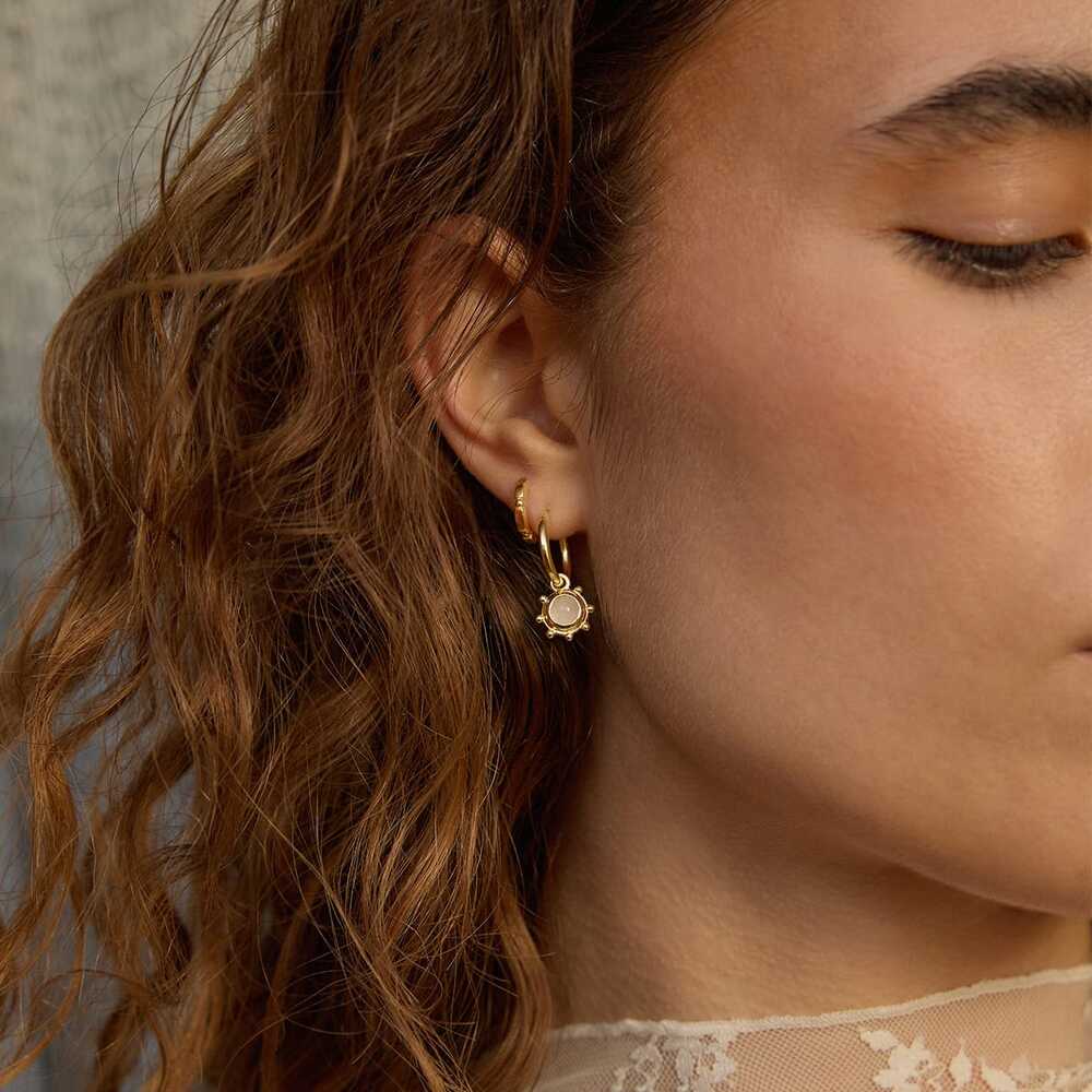 Daisy London Gold Plate Healing Stone Charm Earrings Additional Image - 18
