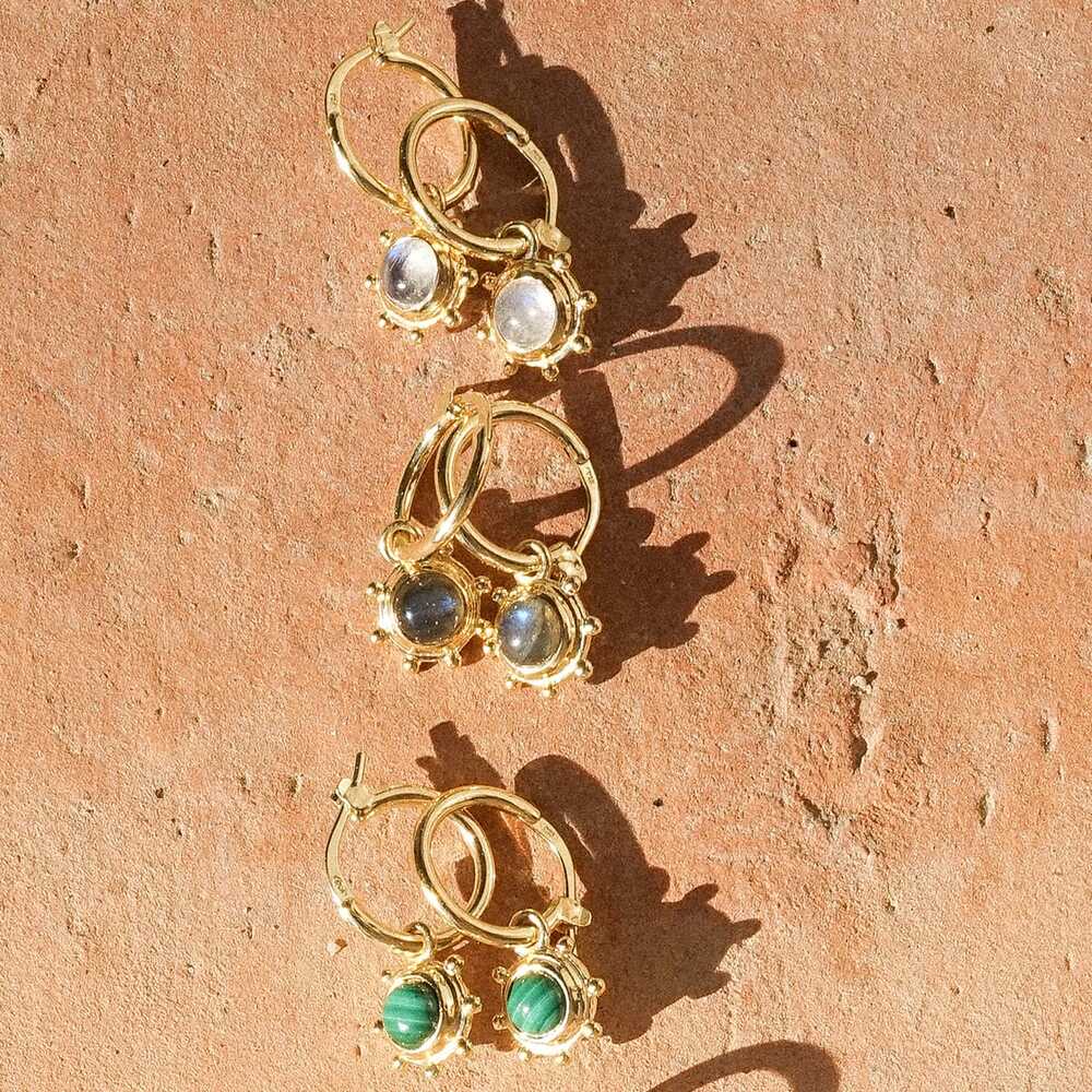 Daisy London Gold Plate Healing Stone Charm Earrings Additional Image - 21