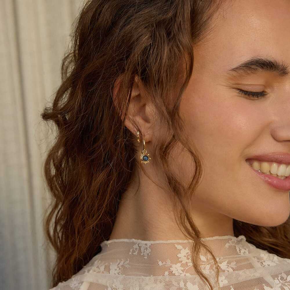 Daisy London Gold Plate Healing Stone Charm Earrings Additional Image - 22