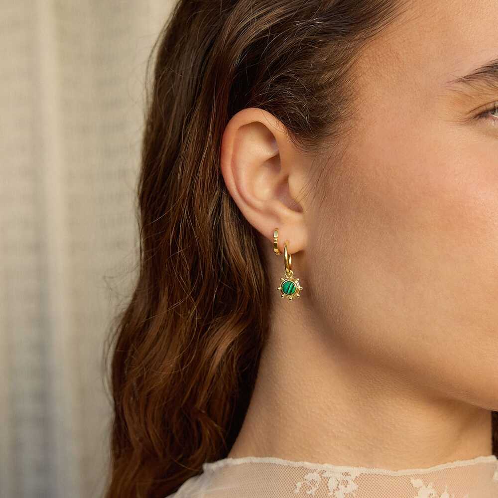 Daisy London Gold Plate Healing Stone Charm Earrings Additional Image - 24