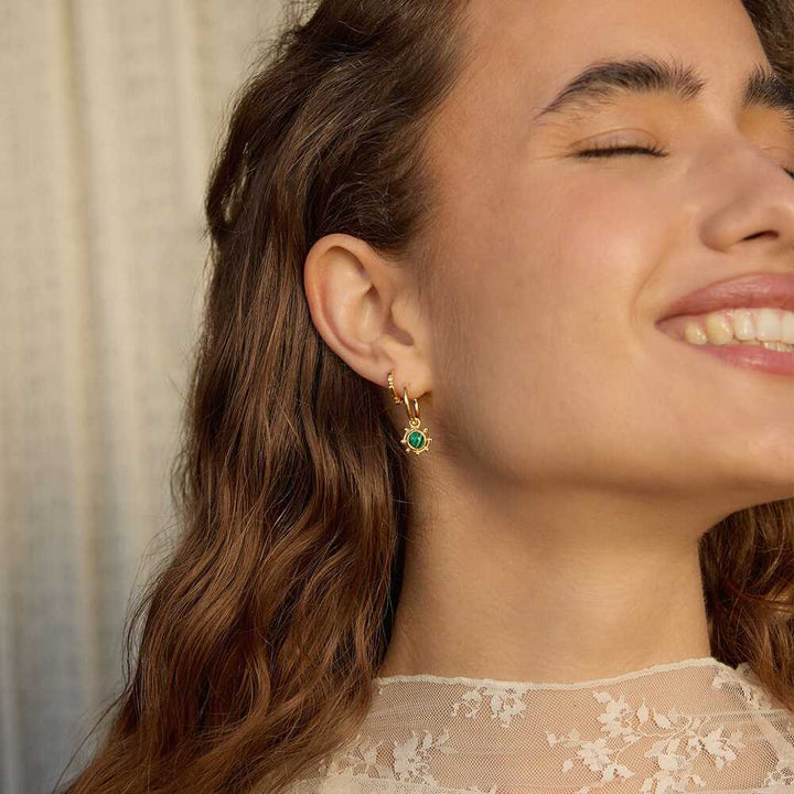 Daisy London Gold Plate Healing Stone Charm Earrings Additional Image - 26