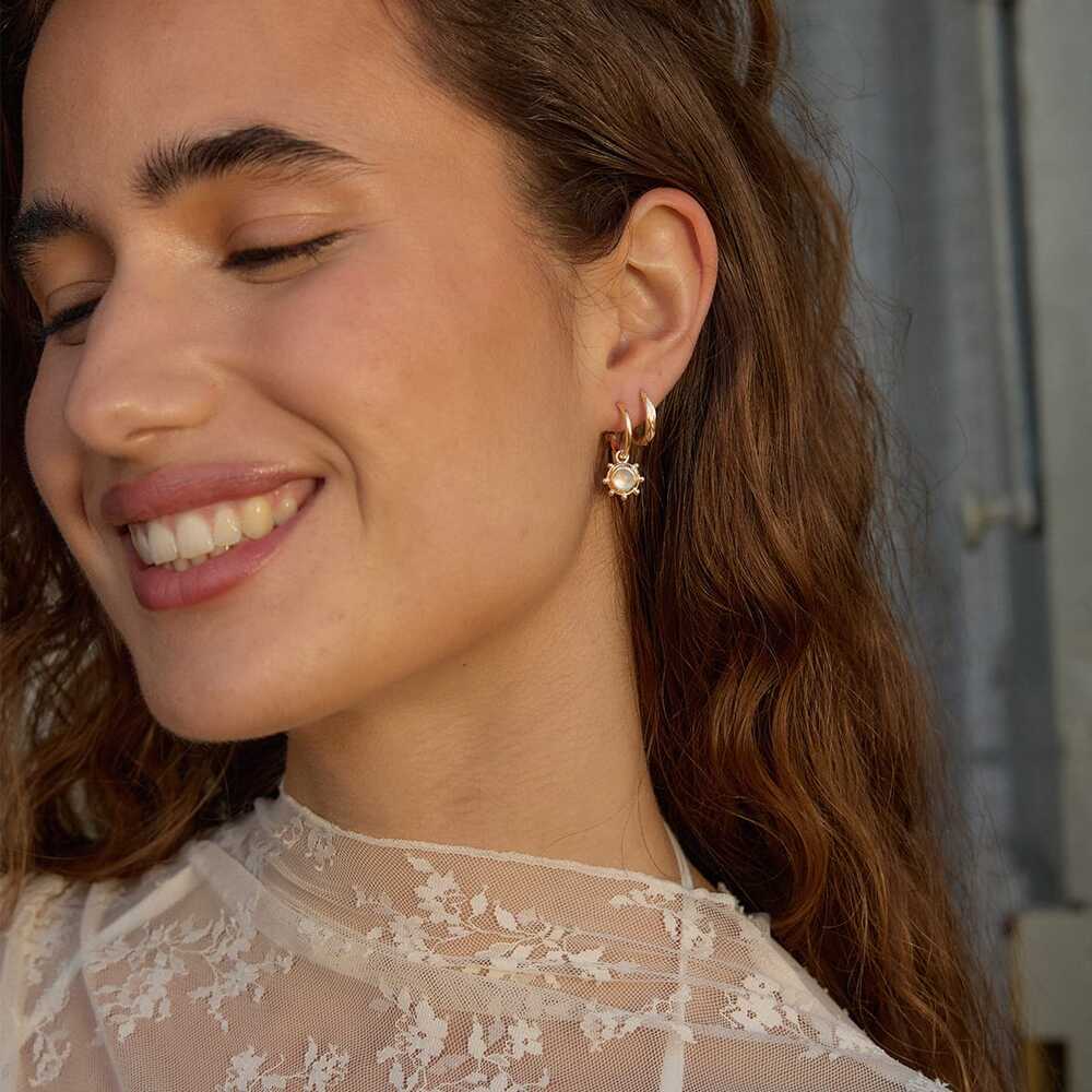Daisy London Gold Plate Healing Stone Charm Earrings Additional Image - 29