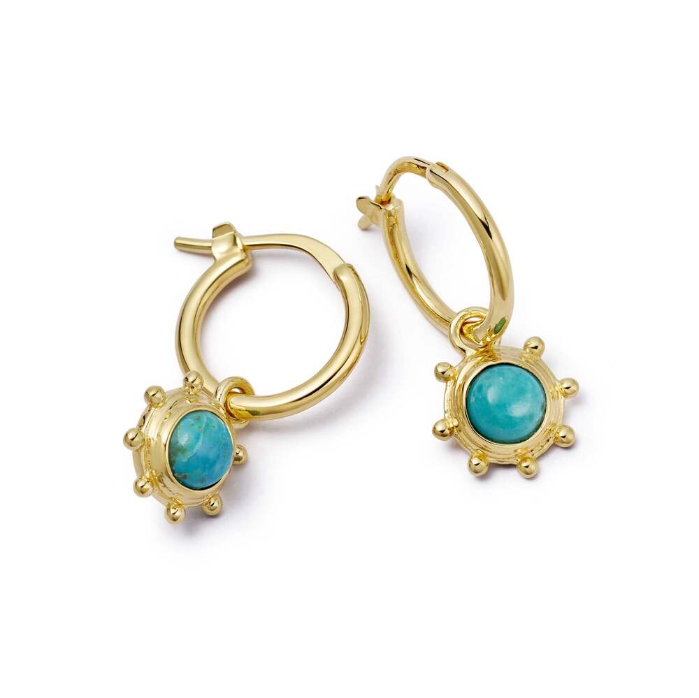 Daisy London Gold Plate Healing Stone Charm Earrings Additional Image - 4