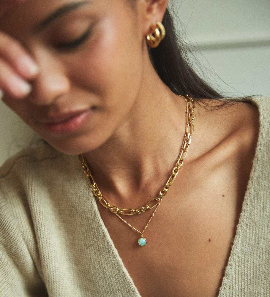 Daisy London Gold Plate Healing Stone Necklace Additional Image - 2