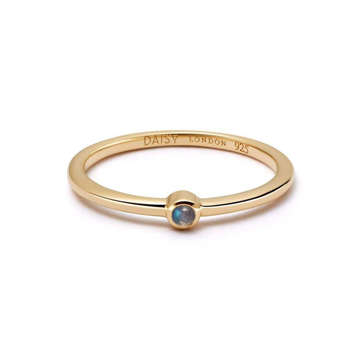 Daisy London Gold Plate Healing Stone Ring