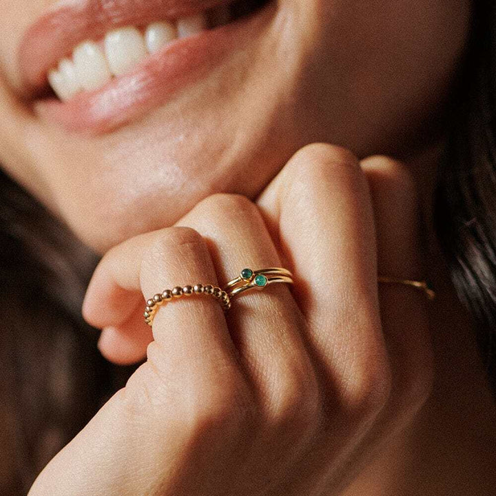 Daisy London Gold Plate Healing Stone Ring Additional Image - 7