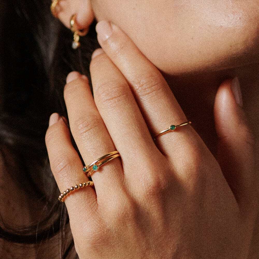 Daisy London Gold Plate Healing Stone Ring Additional Image - 8