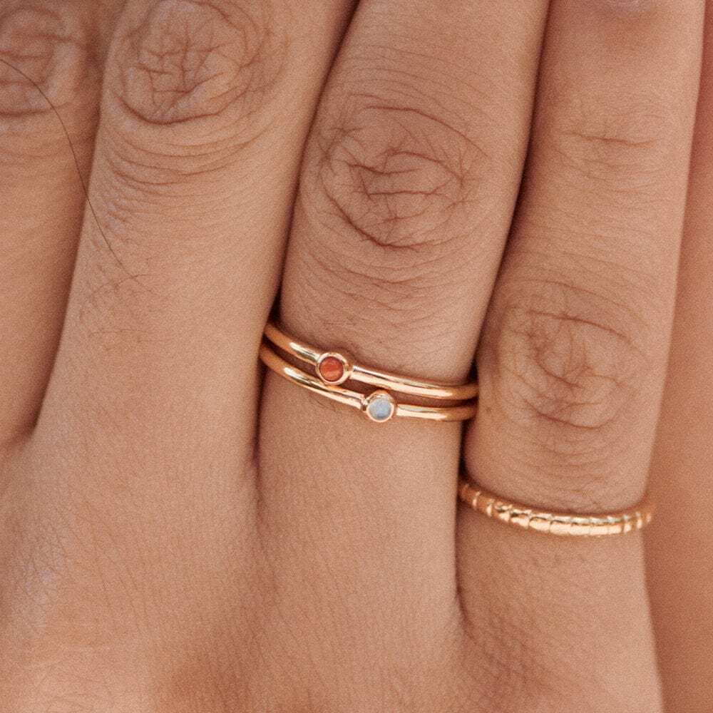 Daisy London Gold Plate Healing Stone Ring Additional Image - 11
