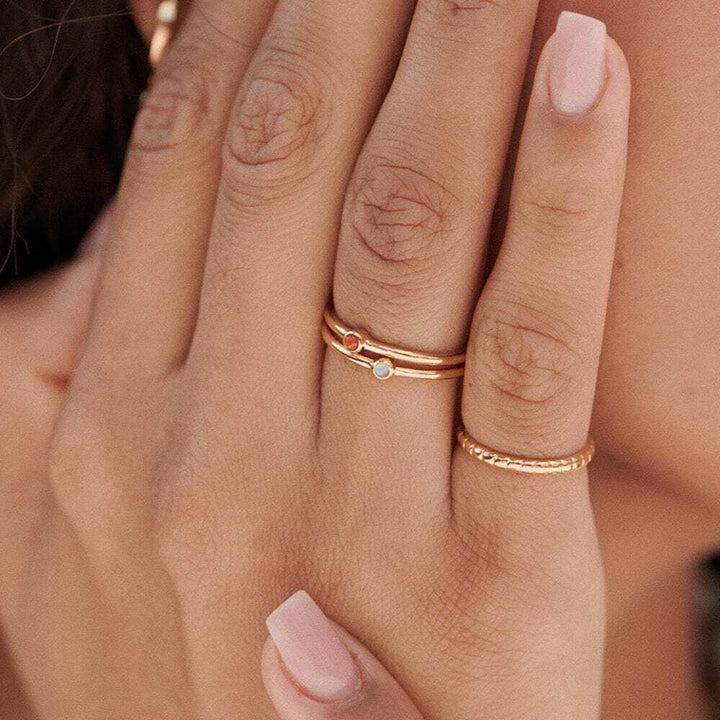 Daisy London Gold Plate Healing Stone Ring Additional Image - 13