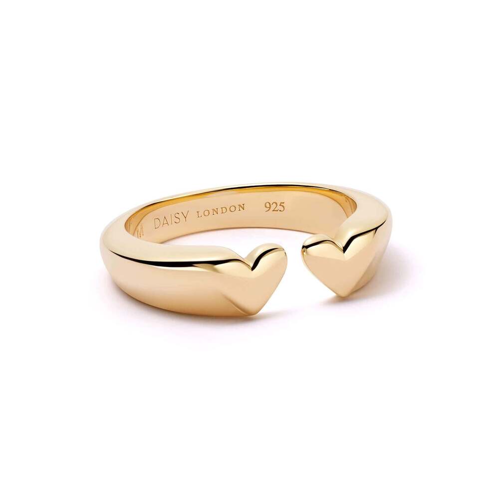 Daisy London Gold Plate Heart Signet Ring