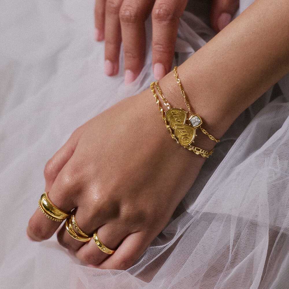 Daisy London Gold Plate Helix Twisted Chain Bracelet Additional Image - 1