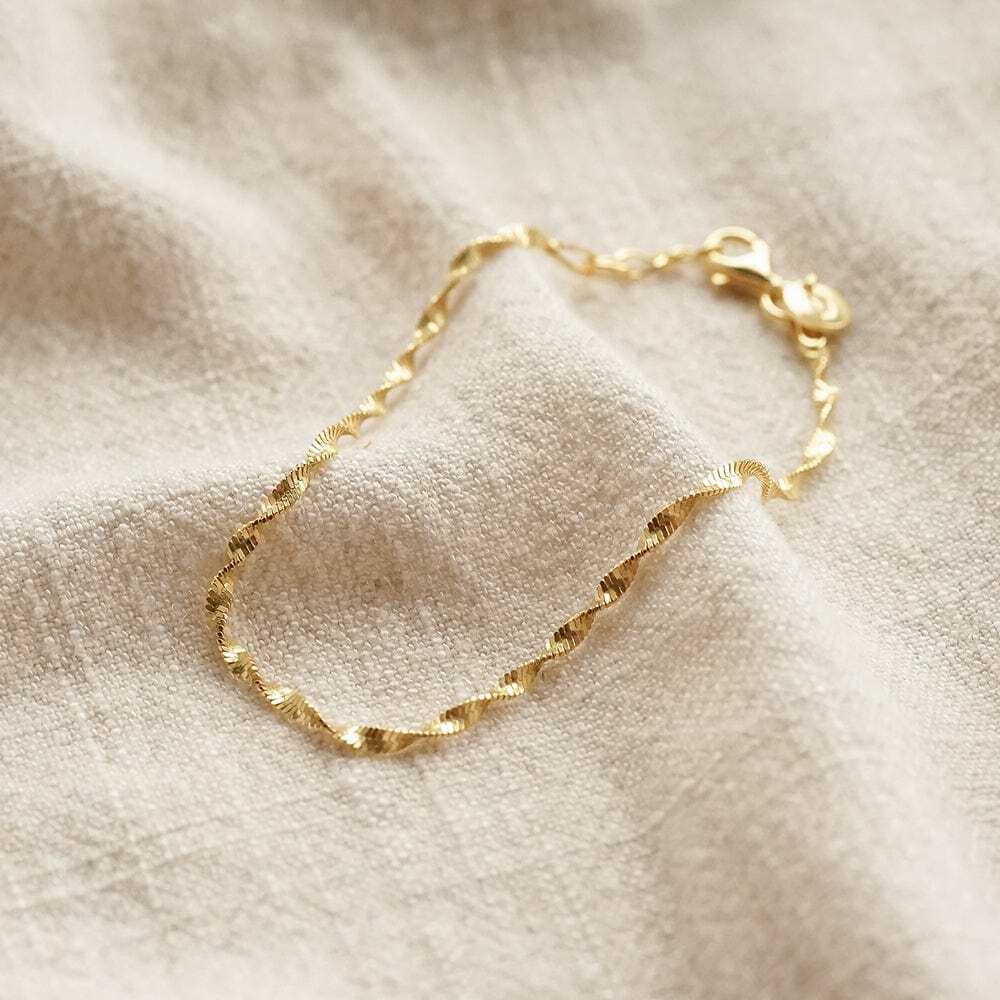 Daisy London Gold Plate Helix Twisted Chain Bracelet Additional Image - 2