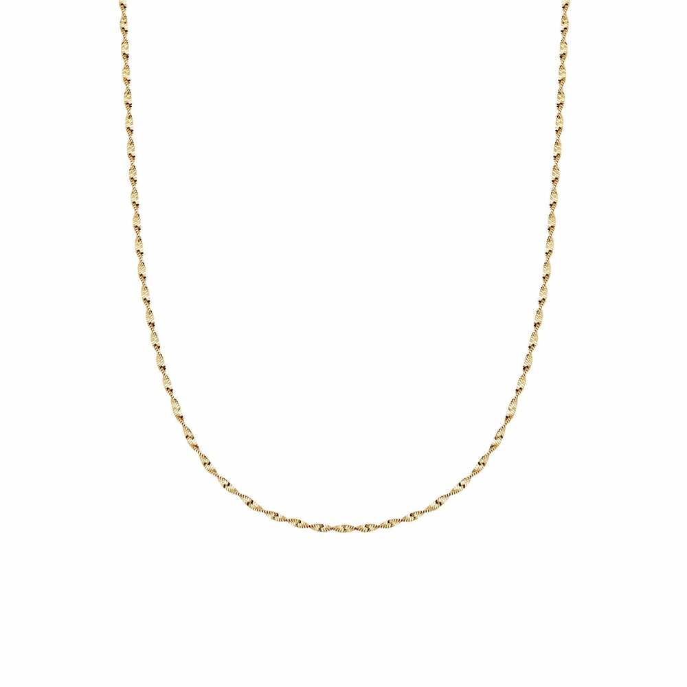 Daisy London Gold Plate Helix Twisted Chain Necklace