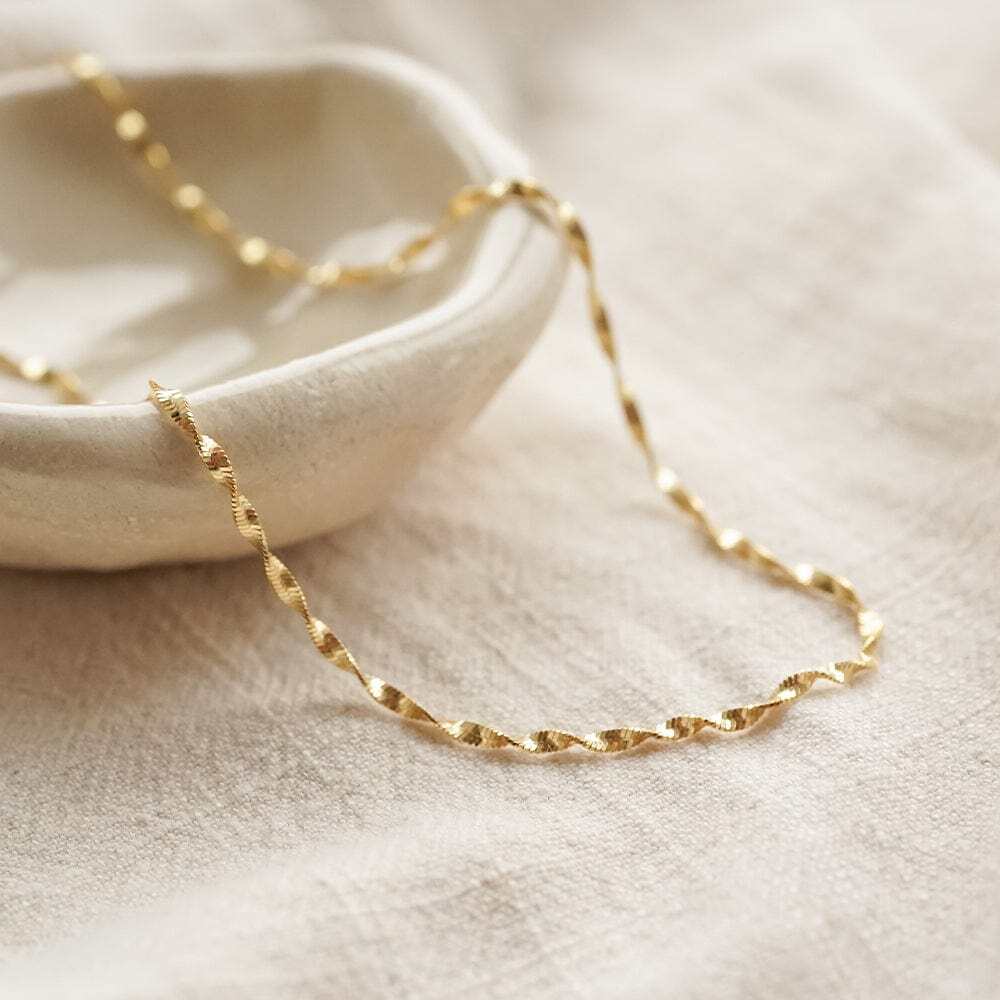 Daisy London Gold Plate Helix Twisted Chain Necklace Additional Image - 2