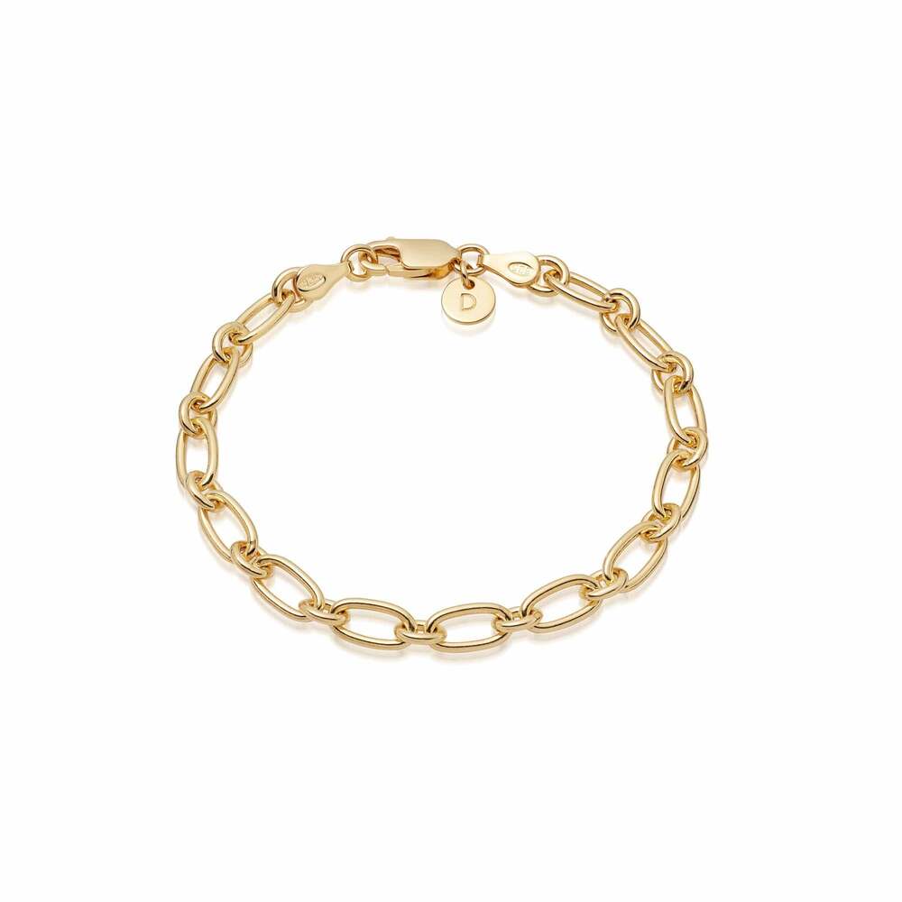 Daisy London Gold Plate Linked Chain Bracelet