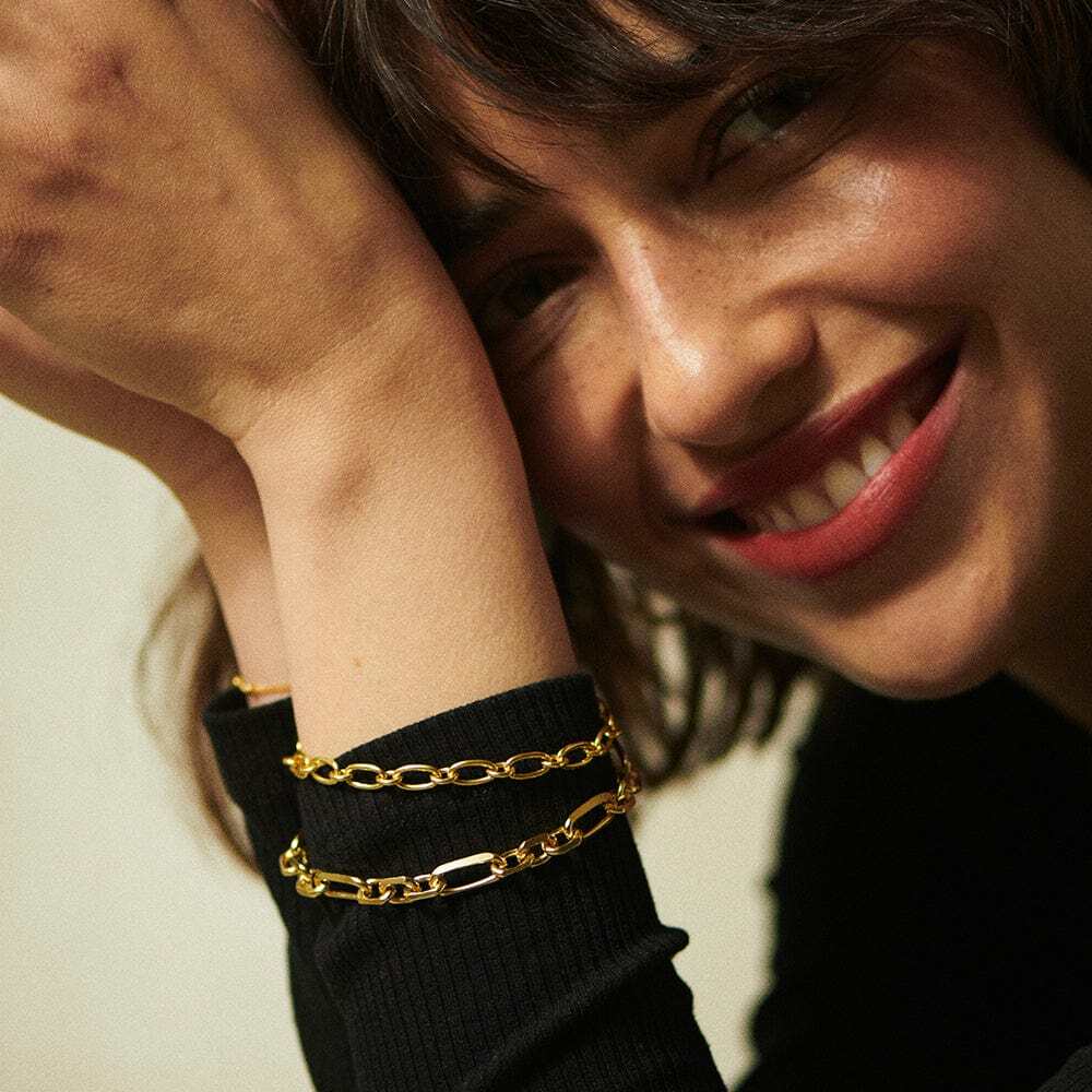 Daisy London Gold Plate Linked Chain Bracelet Additional Image - 3