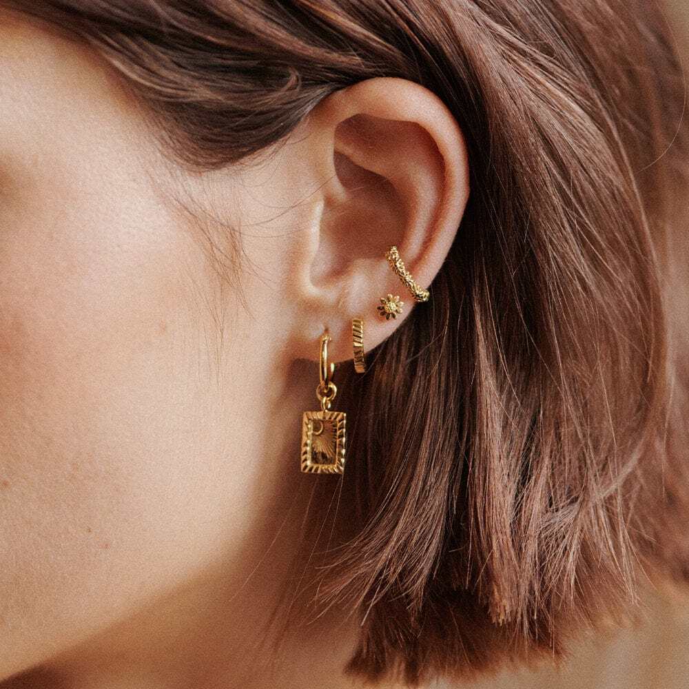 Daisy London Gold Plate Marguerite Daisy Stud Earrings Additional Image - 1