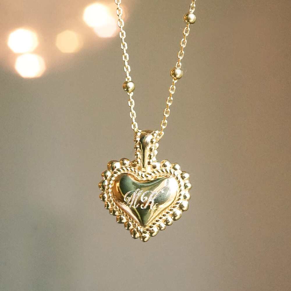Daisy London Gold Plate Mini Engravable Bobble Heart Necklace Additional Image - 5