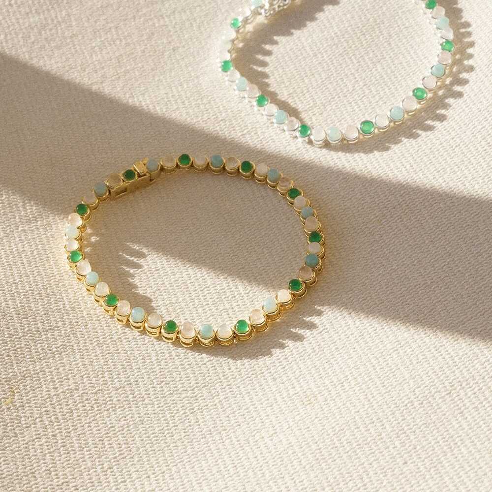 Daisy London Gold Plate Mixed Gemstone Tennis Bracelet Additional Image - 2