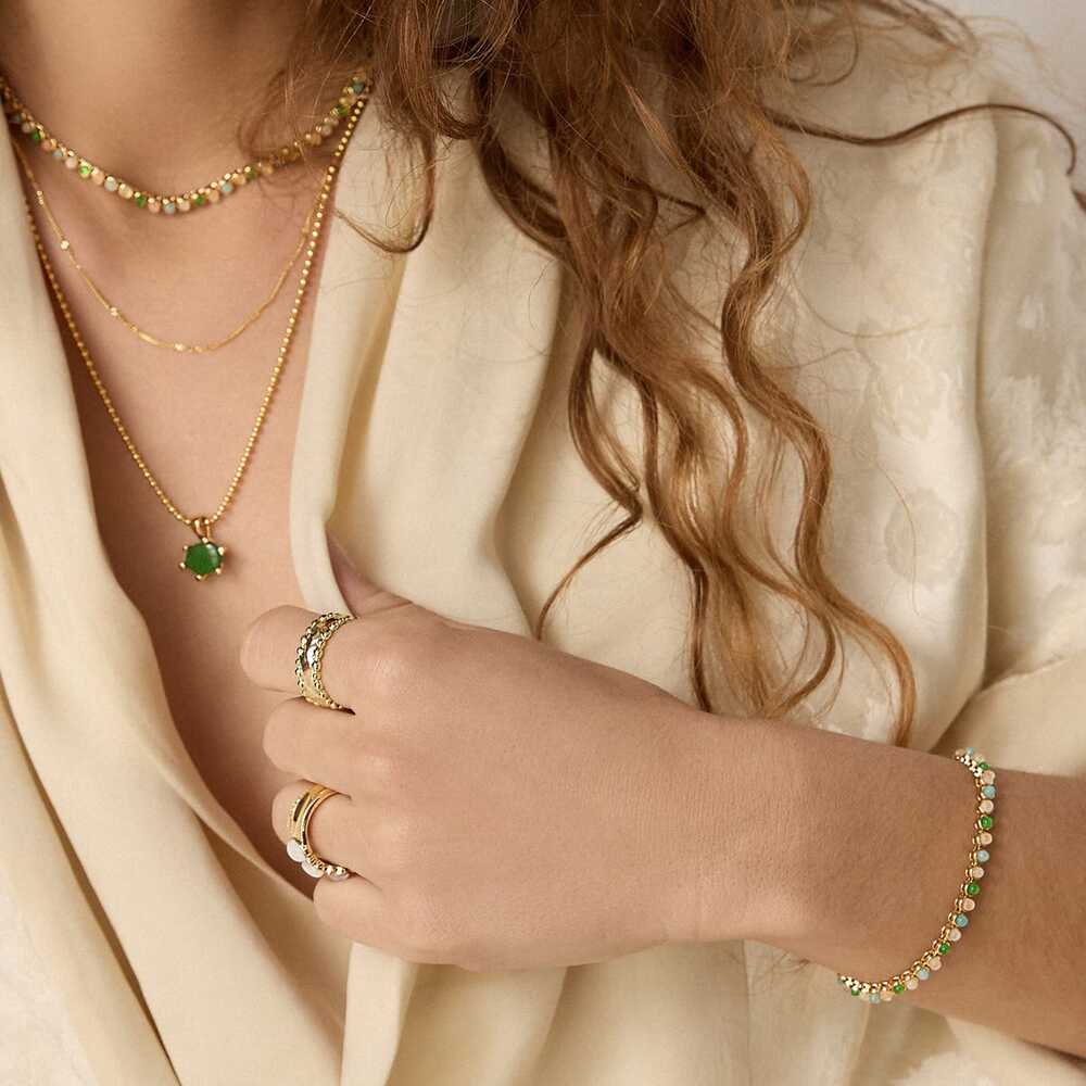 Daisy London Gold Plate Mixed Gemstone Tennis Bracelet Additional Image - 3