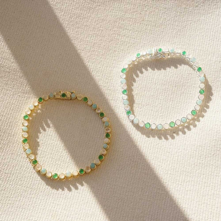 Daisy London Gold Plate Mixed Gemstone Tennis Bracelet Additional Image - 4