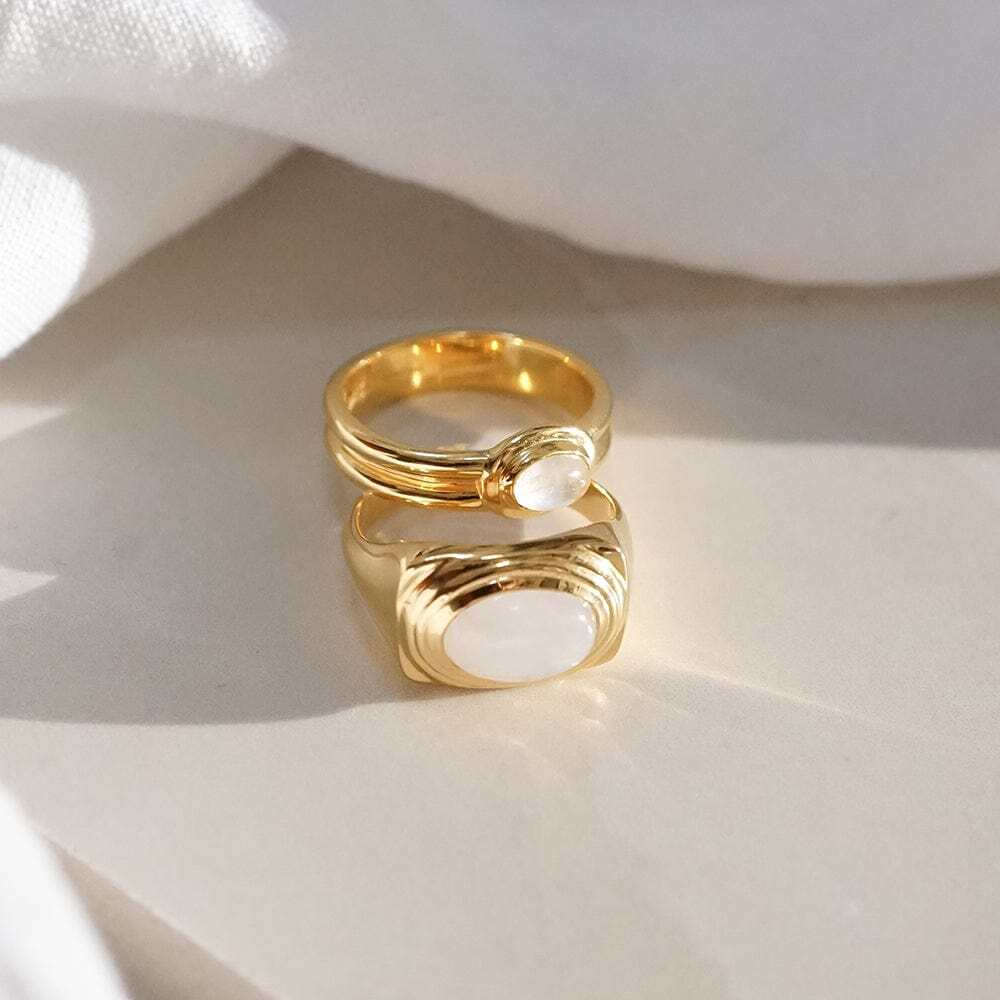 Daisy London Gold Plate Moonstone Bold Ring Additional Image - 2