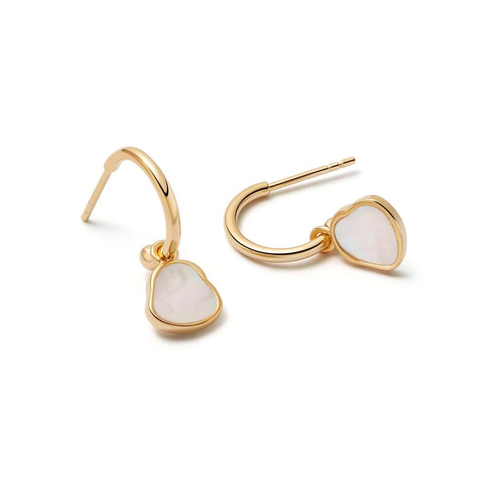 Daisy London Gold Plate Mother Of Pearl Drop Earrings
