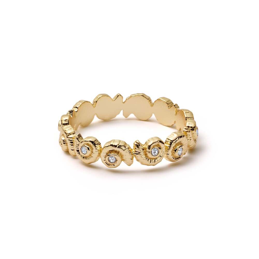 Daisy London Gold Plate Multi Shell Wrap Ring