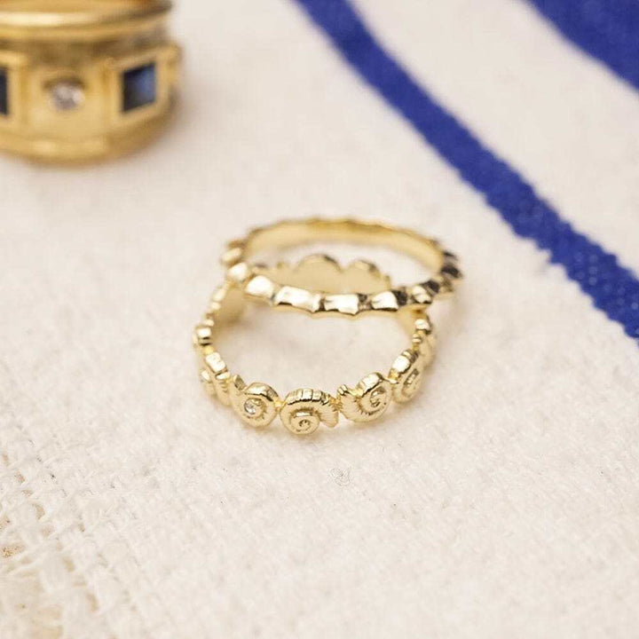 Daisy London Gold Plate Multi Shell Wrap Ring Additional Image - 1