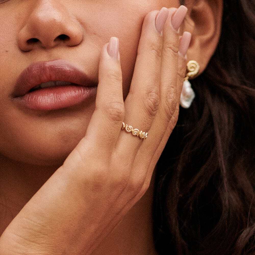 Daisy London Gold Plate Multi Shell Wrap Ring Additional Image - 2